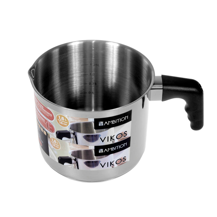 Roestvrijstalen melkpot met handvat Ambition Vikos 1,8 l