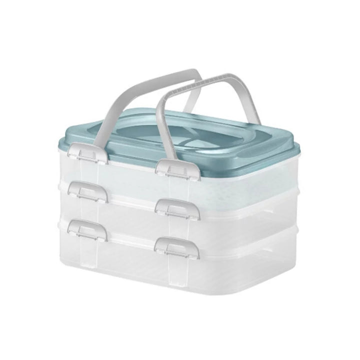 Domotti Dolce Voedselcontainer op drie niveaus Blauw