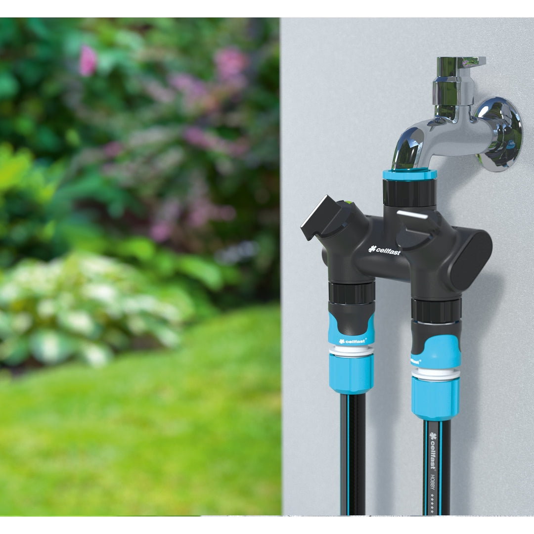 Distributeur d'eau 2 voies Cellfast ERGO - Arrosage du jardin