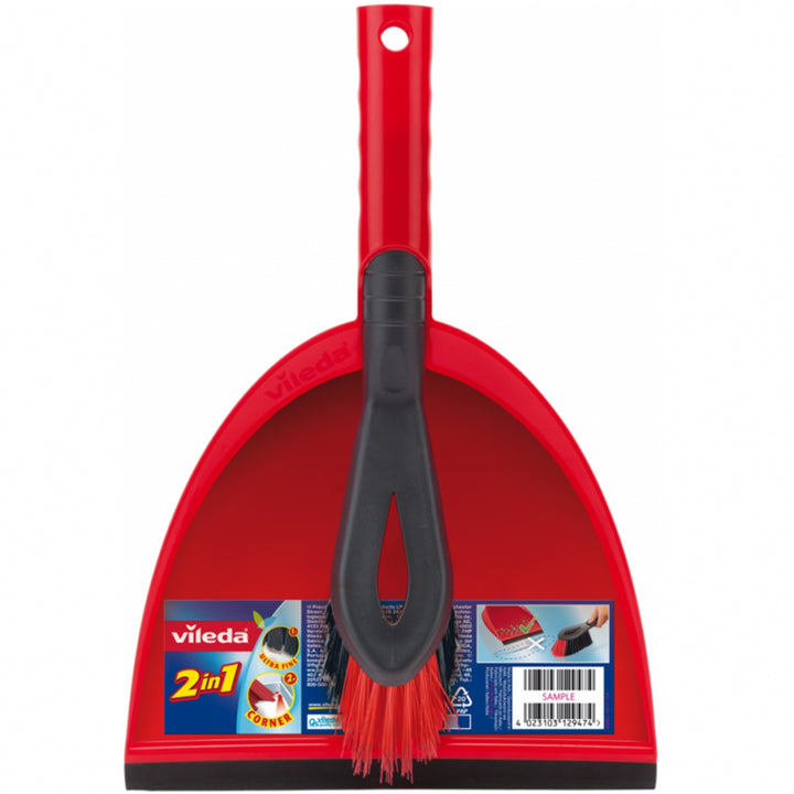 Vileda 2in1  Set (1 x stoffer, 1 x blik) twee soorten haar