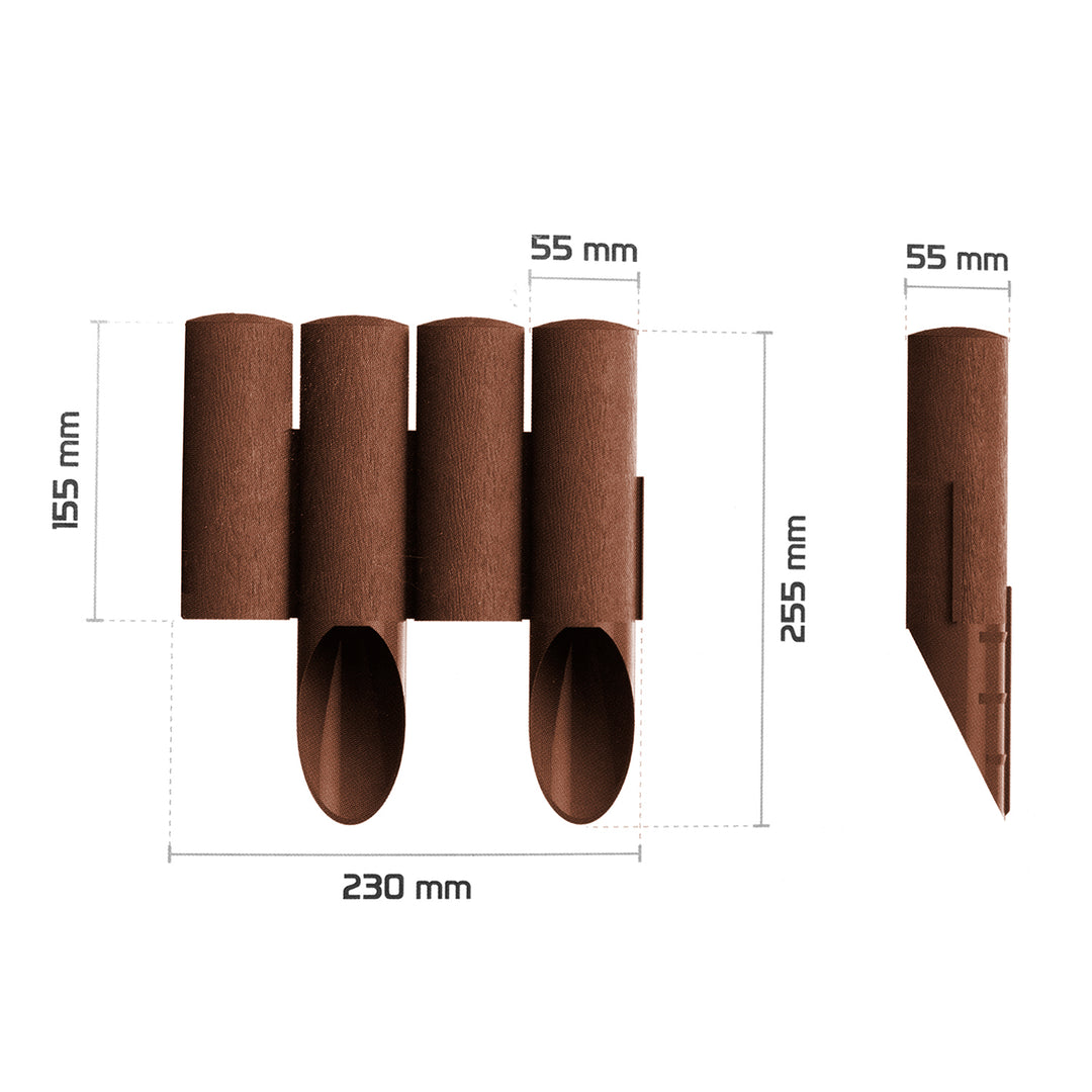 Bordure de pelouse Cellfast Garden Palissade en plastique avec structure en bois