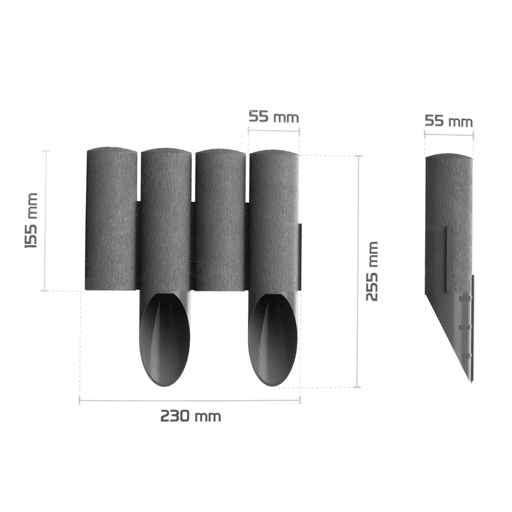 Bordure de pelouse Cellfast Garden Palissade en plastique avec structure en bois