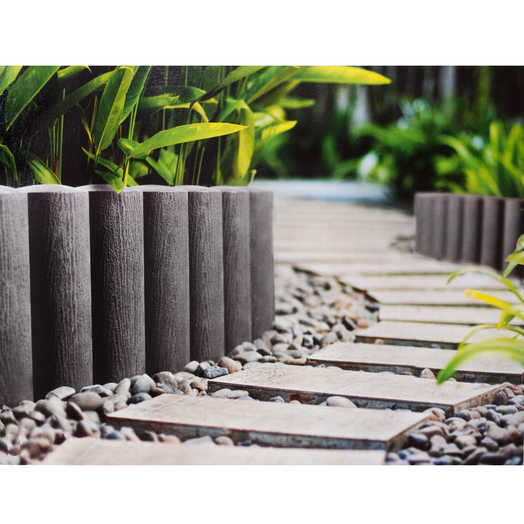 Cellfast Garden Lawn Edge Border Palissade Plastic met houten structuur