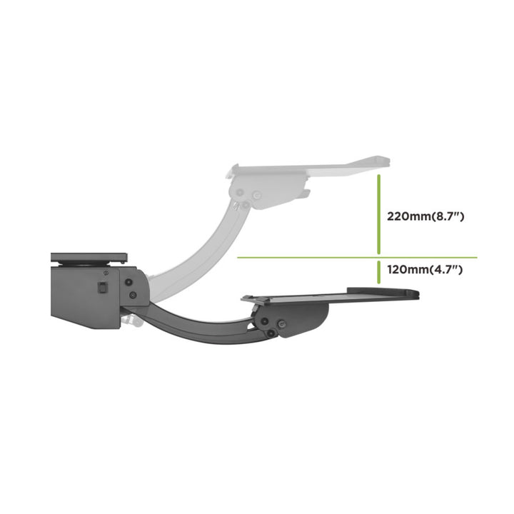 Support de bureau réglable pour clavier et souris Maclean Brackets MC-795