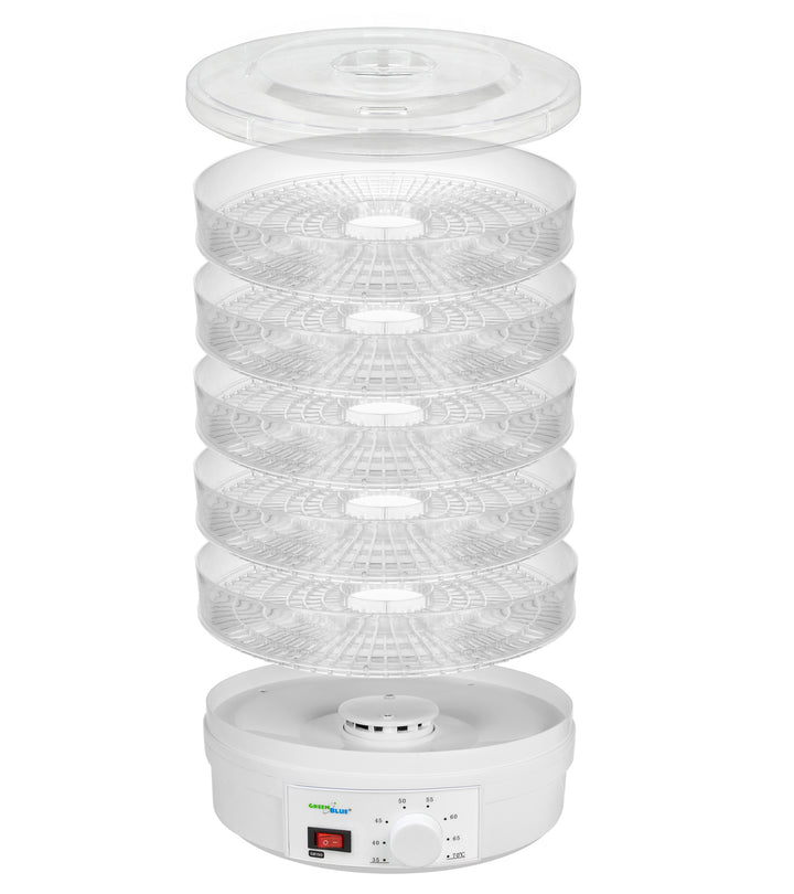 Voedseldroger GreenBlue GB190 - 250 W - met 5 transparante lades- 35 tot 70°C
