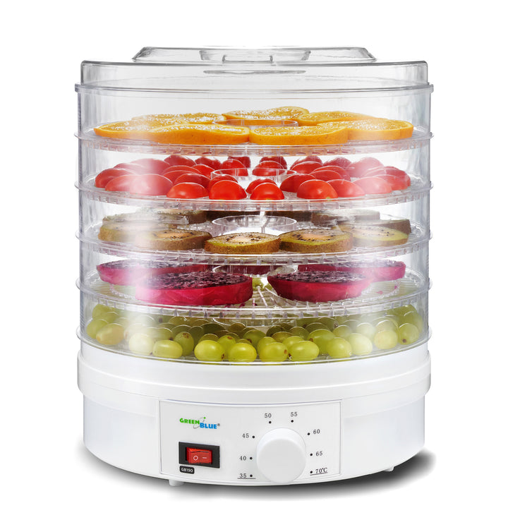 Voedseldroger GreenBlue GB190 - 250 W - met 5 transparante lades- 35 tot 70°C