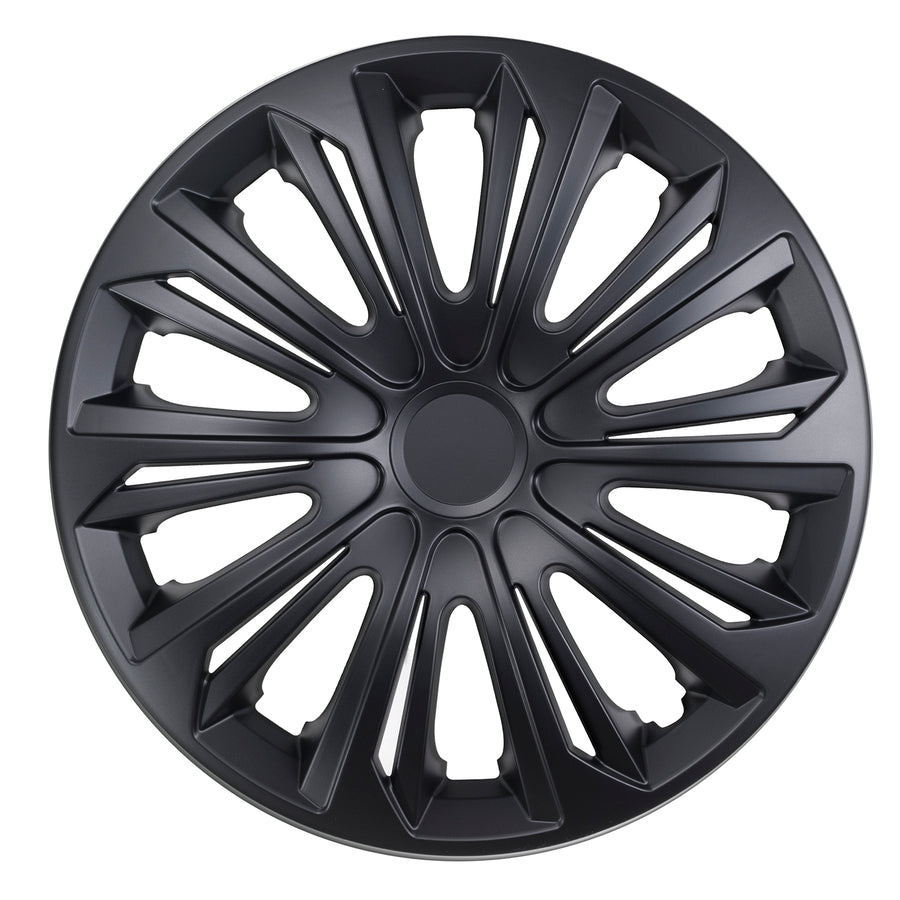 Universele wieldoppen 16" NRM STRONG matzwart, 4 stuks