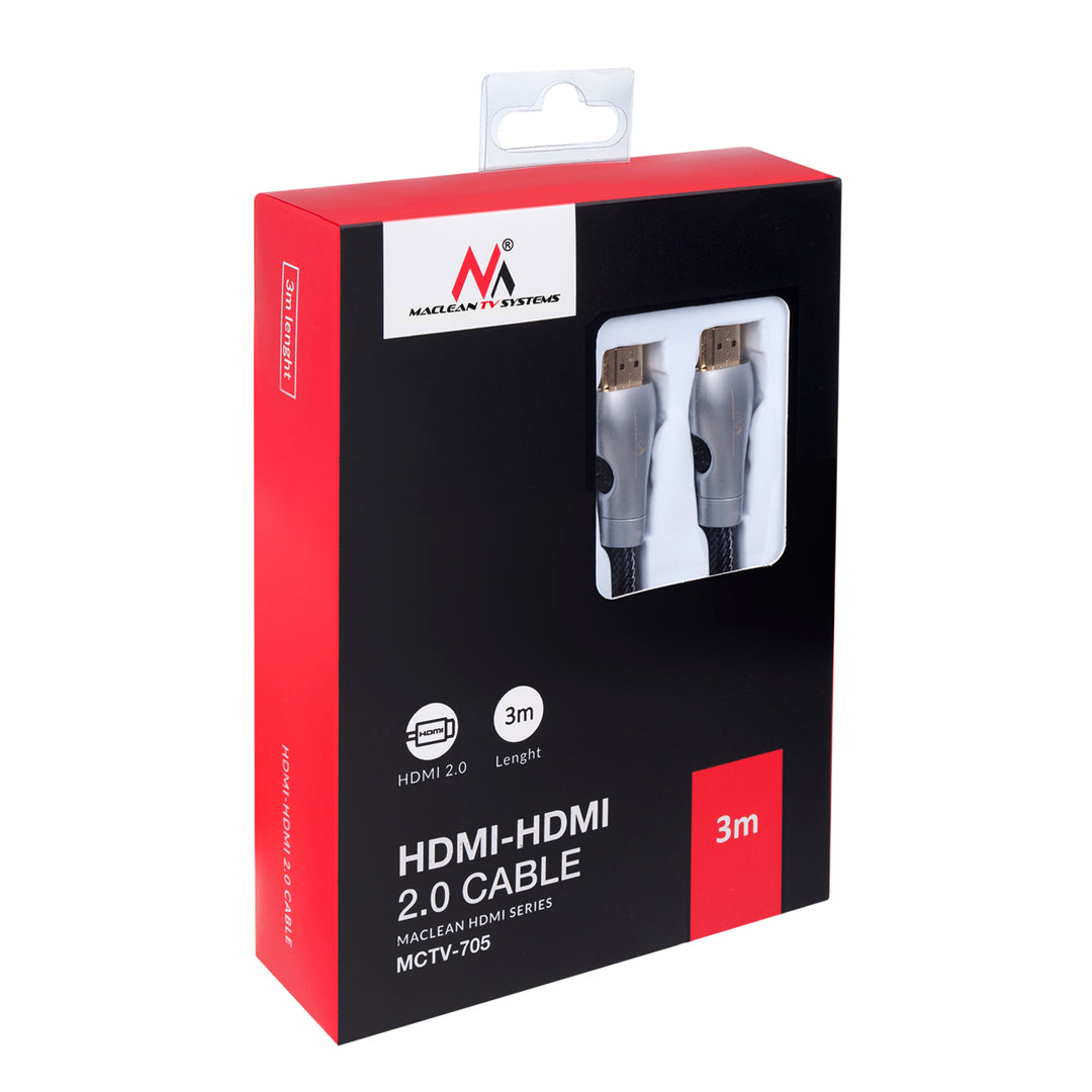 Kabel HDMI 2.0 4K UHD 3m KOPER 48bit Maclean MCTV-705