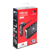 Sigarettenaansteker-matsplitser, voltmeter, 3 sigarettenaansteker-aansluitingen, 1xQuick Charge 3.0, 3xUSB 6.8A, 1x Power Delivery 18W, Maclean MCE218, Max 120W