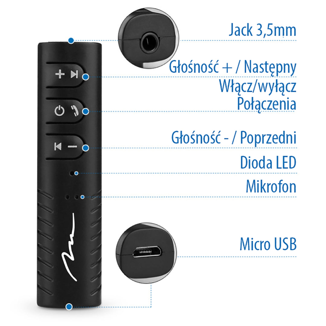 Media-Tech MT3588 Bluetooth-zenderreceiver Audio-ontvanger