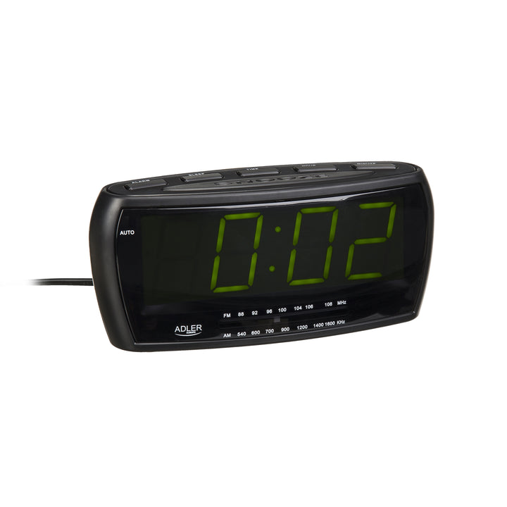 Adler AD 1121 Wekkerradio met LED-display met de mogelijkheid van bliksem en dimmen
