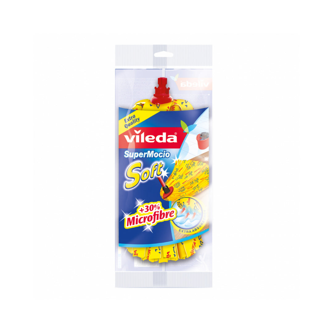 Vileda Mop - Zacht -  Set wordt samen met de stang verkocht, 30% microvezels