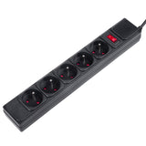 Stekkerdoos 5 stopcontacten met overbelastingsbeveiliging Maclean Energy MCE219 250VAC / 10A 1.5m LET OP : MET PENAARDE