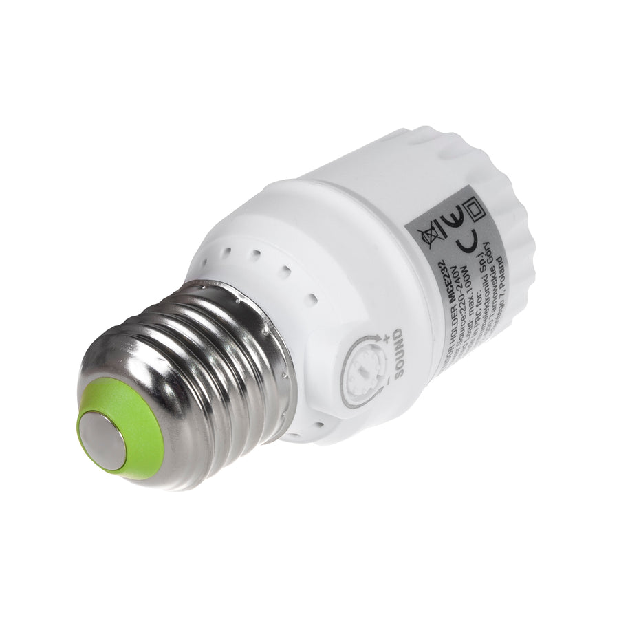 Lampfitting met geluidssensor Maclean, E27 met geluidssensor, max. 100 W, bereik 30 dB - 90 dB, MCE232