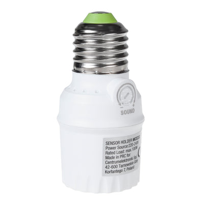 Lampfitting met geluidssensor Maclean, E27 met geluidssensor, max. 100 W, bereik 30 dB - 90 dB, MCE232