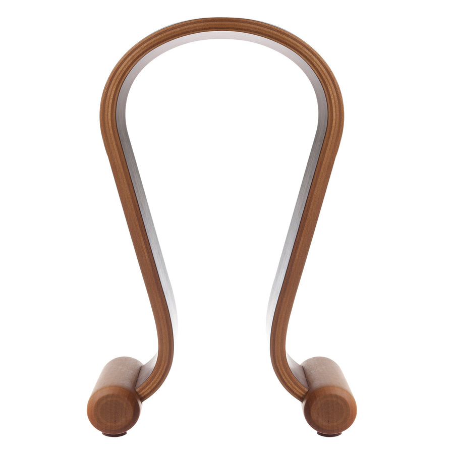 Maclean MC-815W Koptelefoonstandaard houten walnoot kleur
