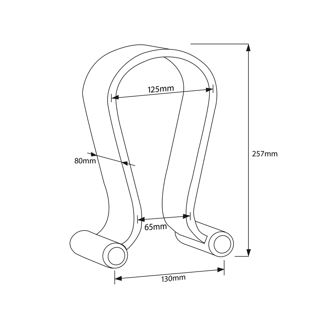 Maclean MC-815W Koptelefoonstandaard houten walnoot kleur