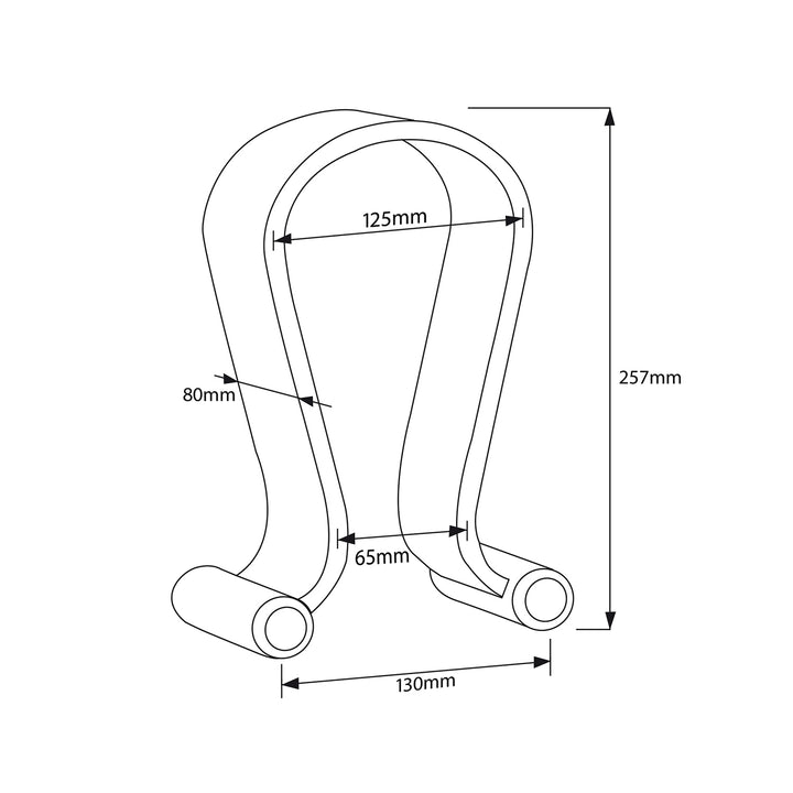 Maclean MC-815W Koptelefoonstandaard houten walnoot kleur