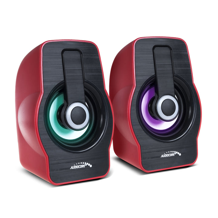 6W USB Zwart / Rood Audiocore AC855 R computerluidsprekers
