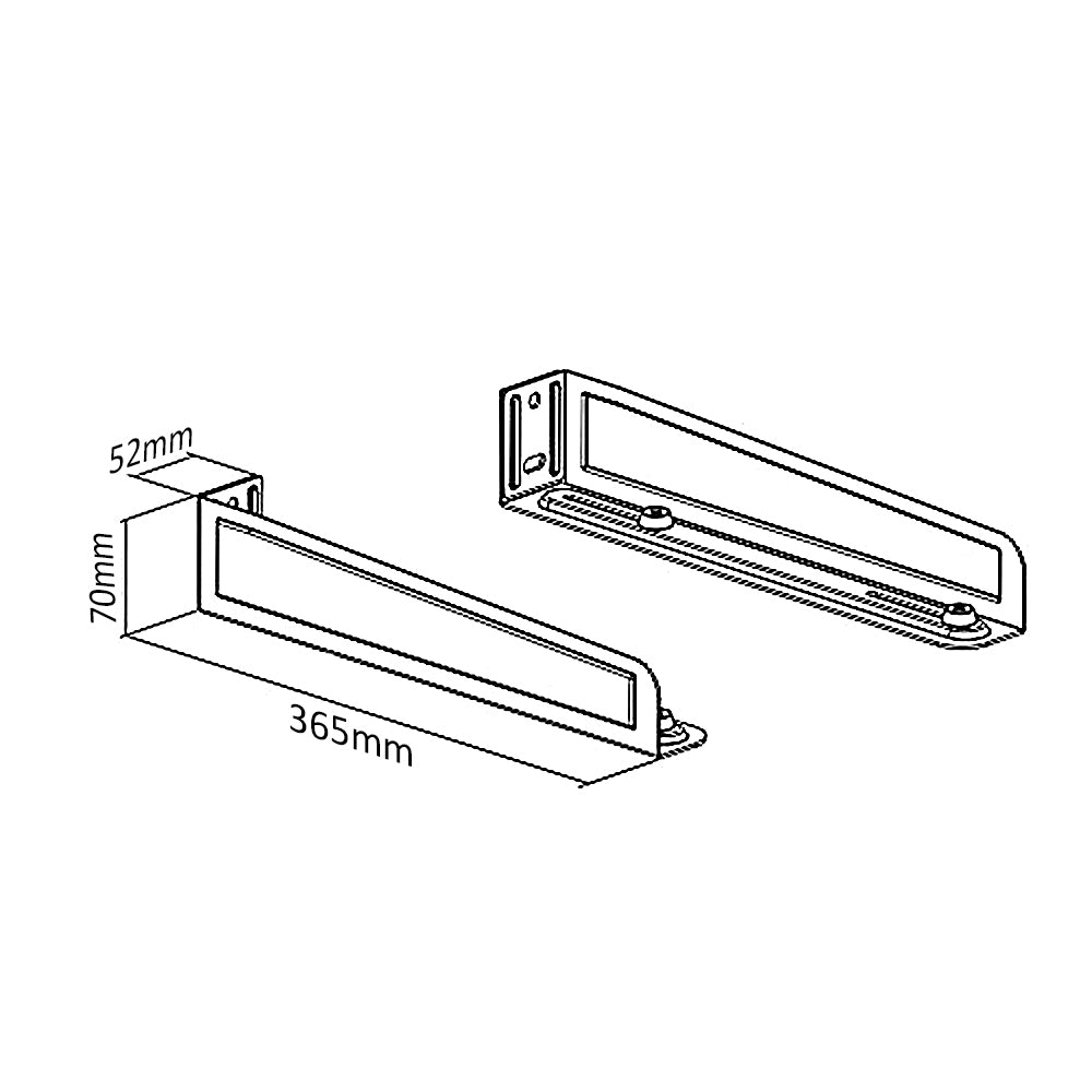 Maclean - Universele muurbevestigingsbeugels voor magnetron tot 35 kg- Zwart