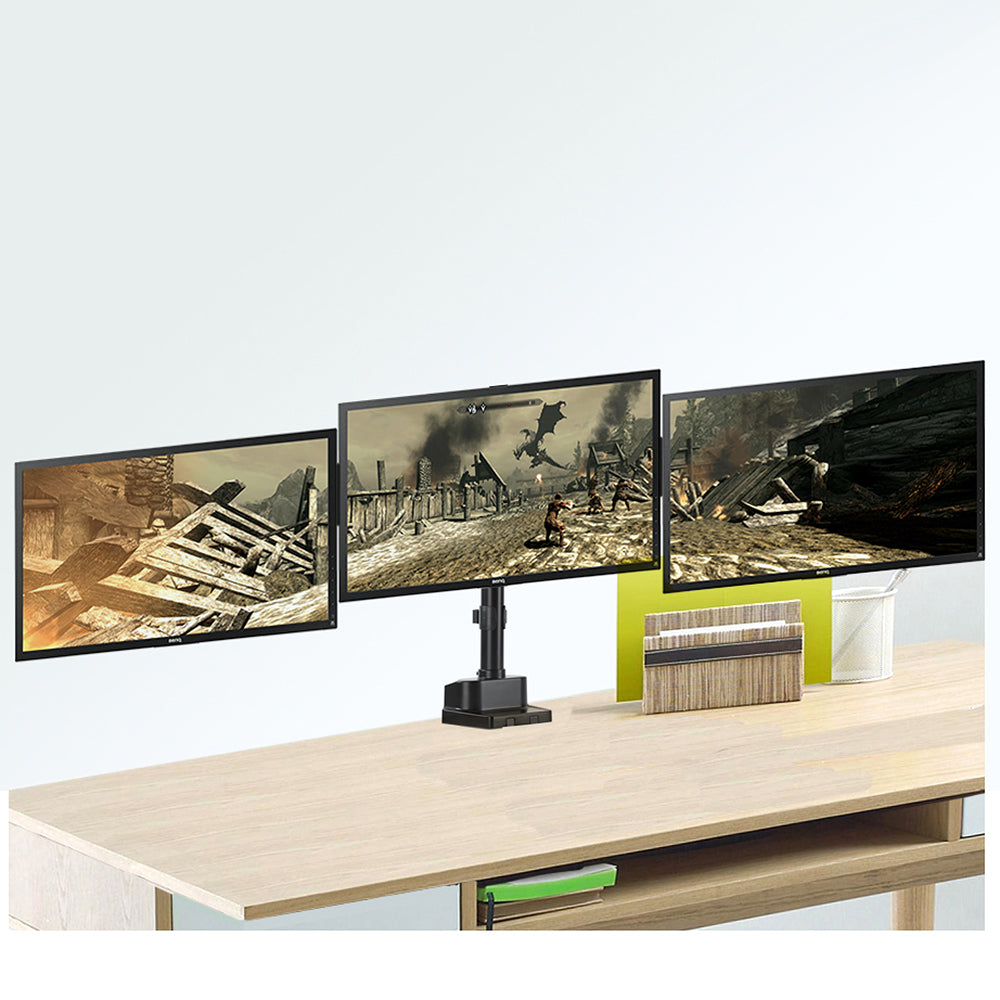 Bureauhouder voor 3 LCD LED-monitoren met 2x USB 3.0 Maclean MC-811 17-27 "3x7kg vesa 75x75 en 100x100