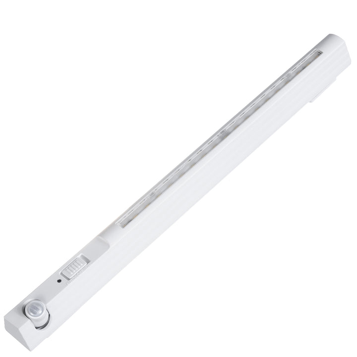 Maclean MCE235 LED-lichtlamp met PIR-bewegingsmelder voor kast, keuken, slaapkamer etc. 3M zelfklevende tape, voeding: 3xAAA-batterijen (niet inbegrepen)