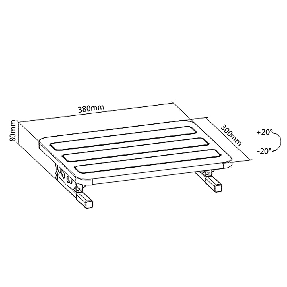 Maclean Repose-pieds ergonomique, repose-jambes, angle d'inclinaison facilement réglable