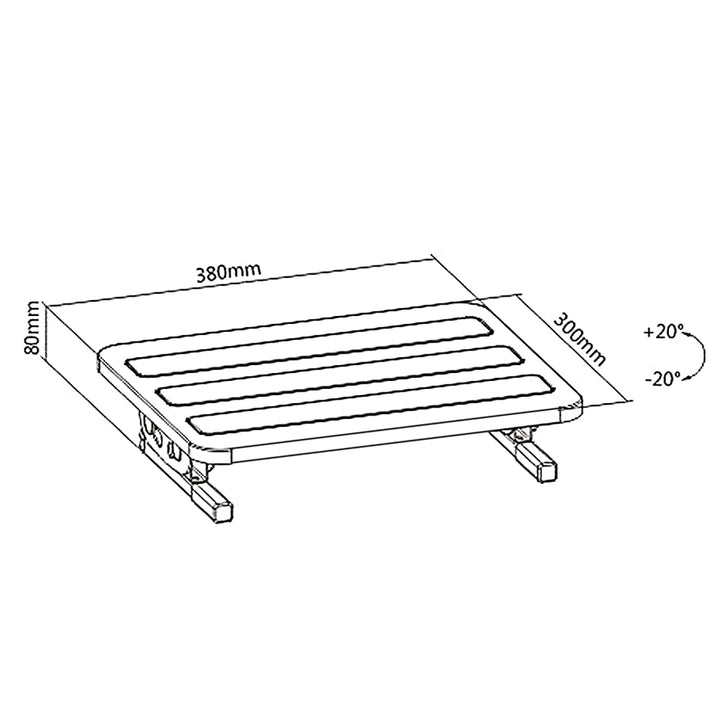 Maclean Repose-pieds ergonomique, repose-jambes, angle d'inclinaison facilement réglable