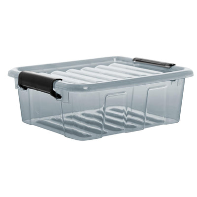 Bak met deksel Plast Team Home Box 2L transparant grijs