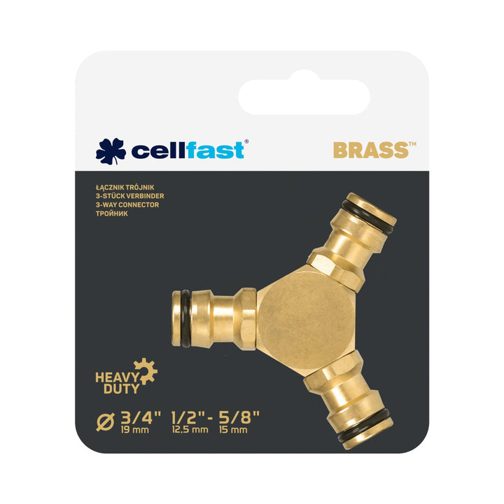 Pièce de raccordement en T laiton 52-845 CELLFAST BRASS laiton