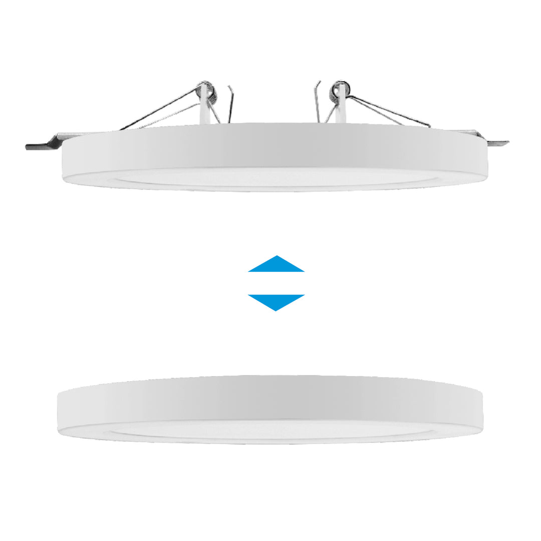 Panneau Plafond LED 6en1 Surface Cachée Ultra Mince 18W 3 Couleurs (WW, NW, CW) Led4U LD130 Alimentation Intégrée