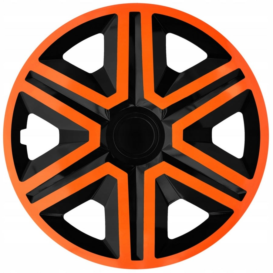 Universele wieldoppen 14" NRM ACTION Doublecolor oranje/zwart 4 stuks