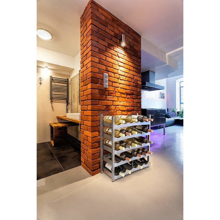 Wijnrek gedistilleerd flessenrek grafiet Rotho Vario