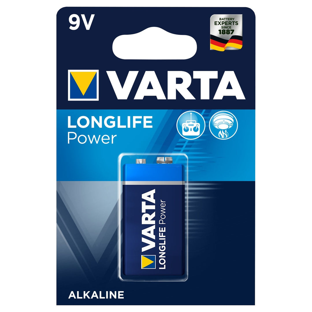 Varta Longlife Power 9V alkaline batterij, hoge kwaliteit