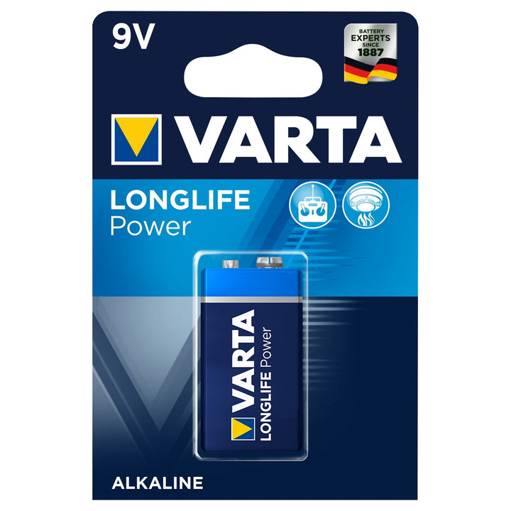 Varta Longlife Power 9V alkaline batterij, hoge kwaliteit