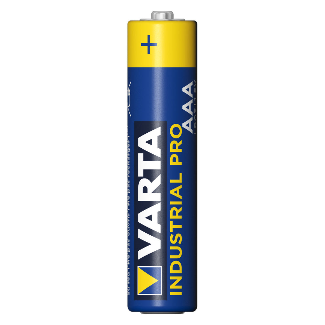 40x alkalinebatterij Varta Industrial LR03/AAA folie