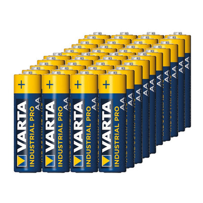 40x alkalinebatterijen Varta Industrial LR6 / AA-folie