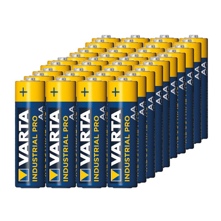 40x alkalinebatterijen Varta Industrial LR6 / AA-folie