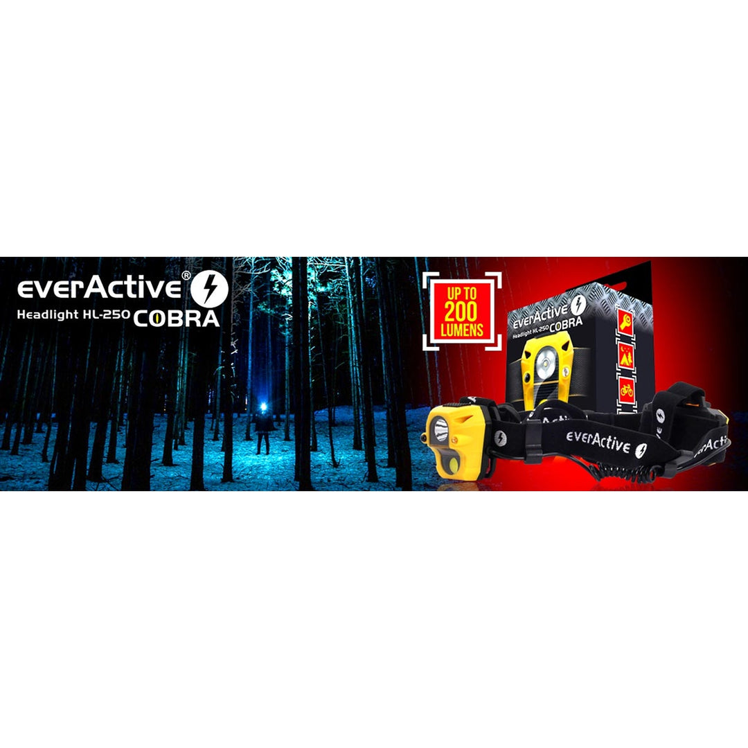 De everActive Cobra HL-250 diode flitslichtkwaliteit