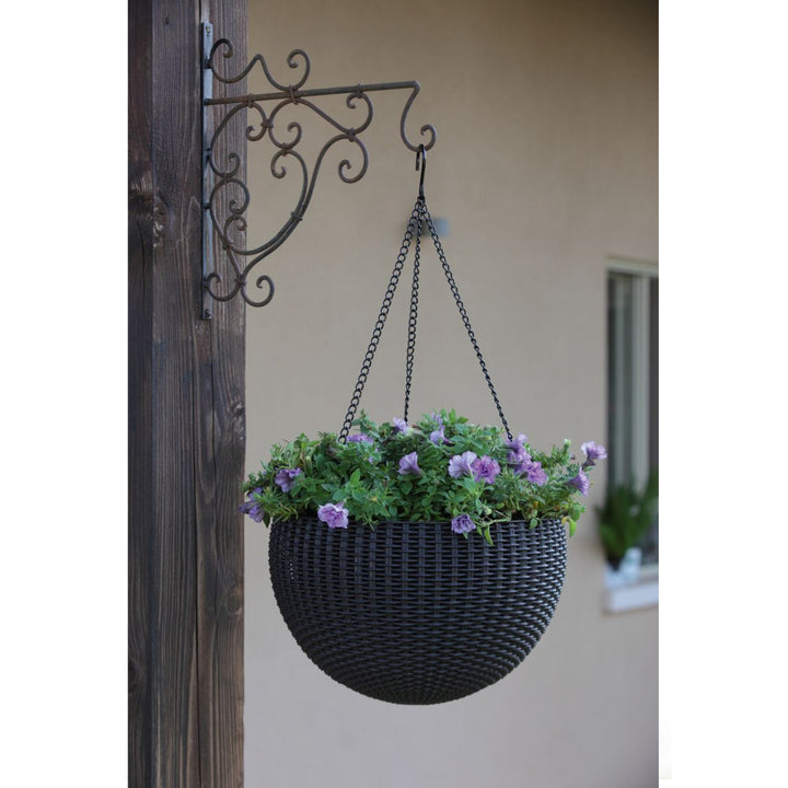 Hangende bloempot Keter Bol Planter bruin Moderne vorm