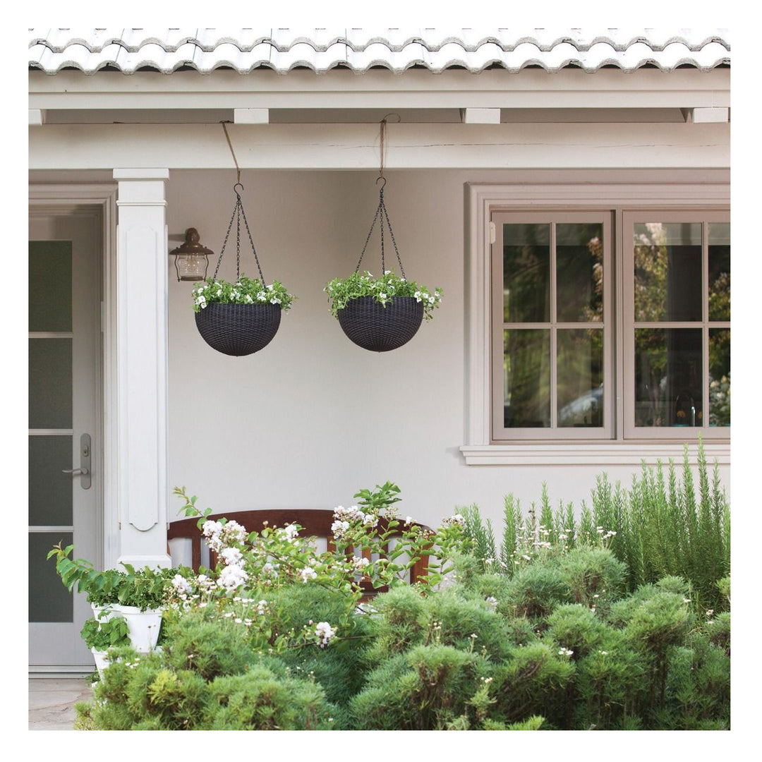 Hangende bloempot Keter Bol Planter bruin Moderne vorm