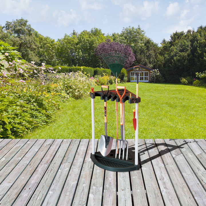 Keter Standaard voor tuingereedschap HOEK GEREEDSCHAPSRACK solide constructie