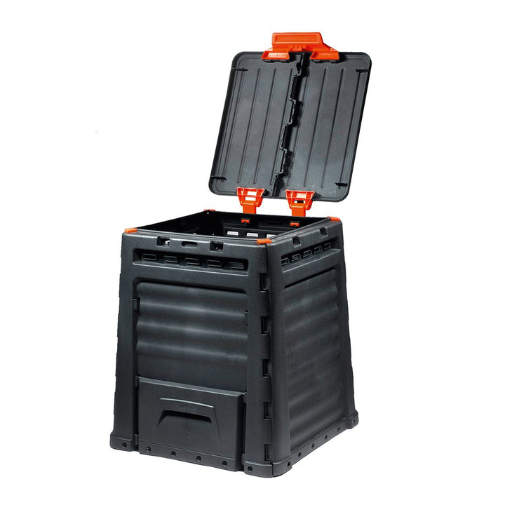 Composter Keter Eco Compostbak 320L Kleppen voor het uit twee zijden composteren van compost