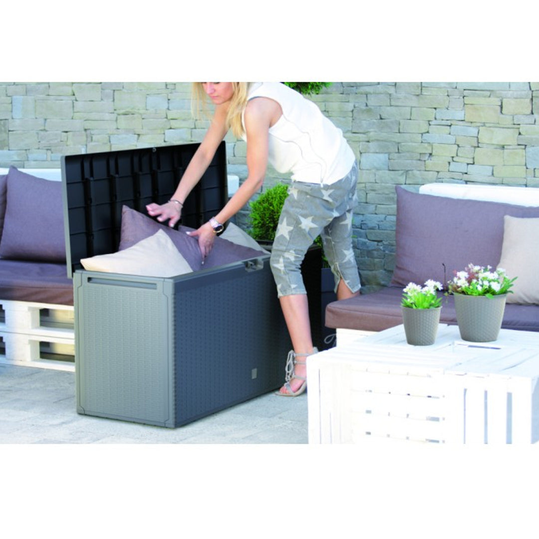 Coffre de jardin Boxe Rato Plus 290L anthracite, assise