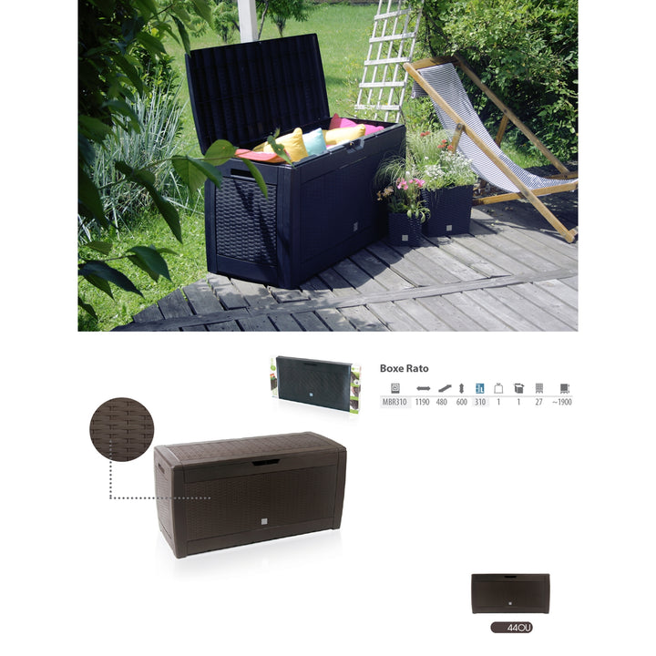 Tuinkistendoos - Boxe Rato 310L - Kleur  antraciet.