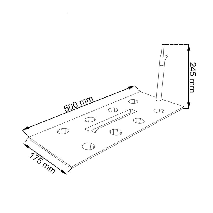 Pot de fleur en rotin DRTC500 S433 anthracite 514 x 192 x 186 mm collection Rato