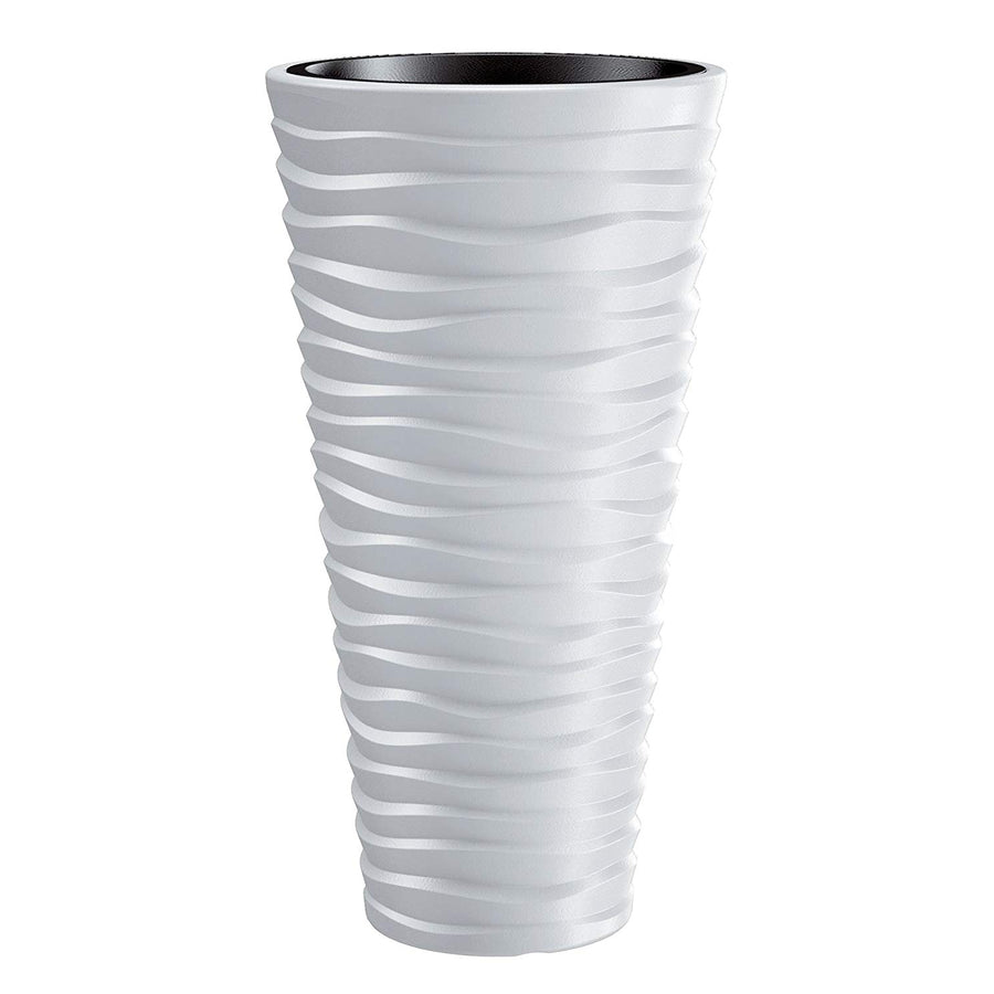 Bloempot met Prosperplast Sand Slim inzet DPSA300 S449 wit