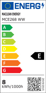 LED gloeilamp E27, 8W 230V Maclean Energy MCE268 WW warm wit 3000K 1055lm retro edison decoratief