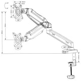 Flat panel bureau steun voor monitor 13 "-27" 8kg  MC-860 Maclean