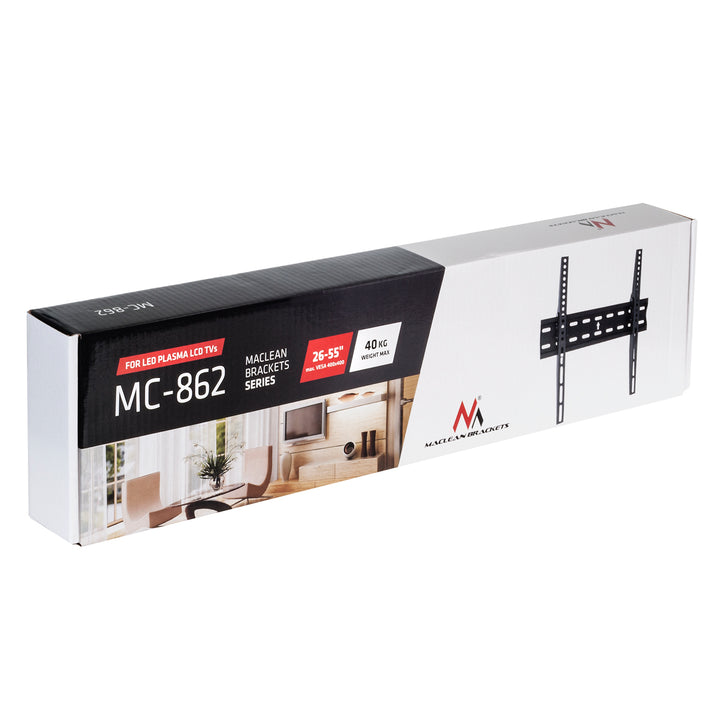 Support mural TV ultra fin 26-55" jusqu'à 40kg Maclean MC-862